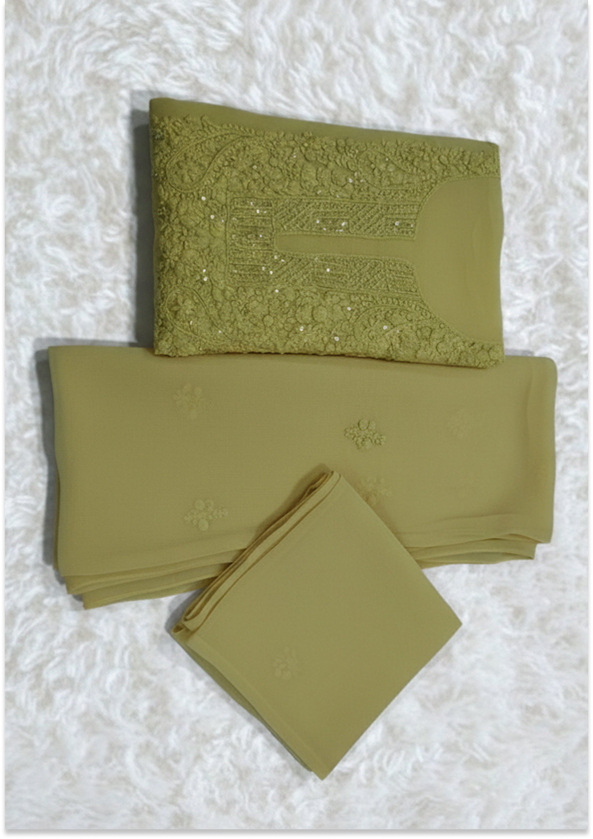 Light Lemon Yellow Handcrafted Unstitched Suit Material