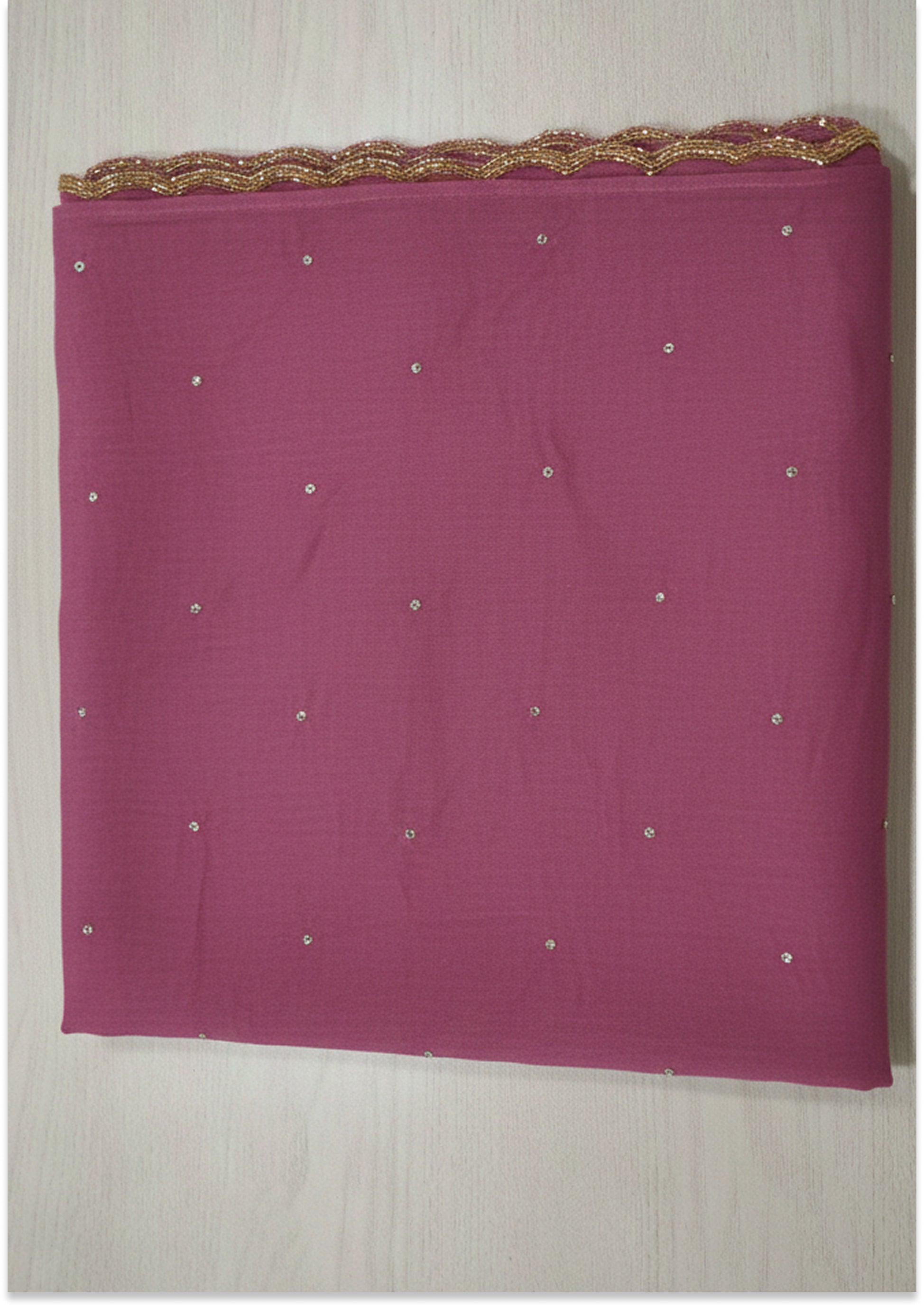 Onion Pink Handcrafted Suit Material with Stitched Gharara