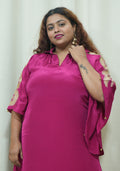 Cherry Indo-Western Handcrafted Co-ord set