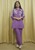 Lilac Indo-Western Handcrafted Co-ord Set