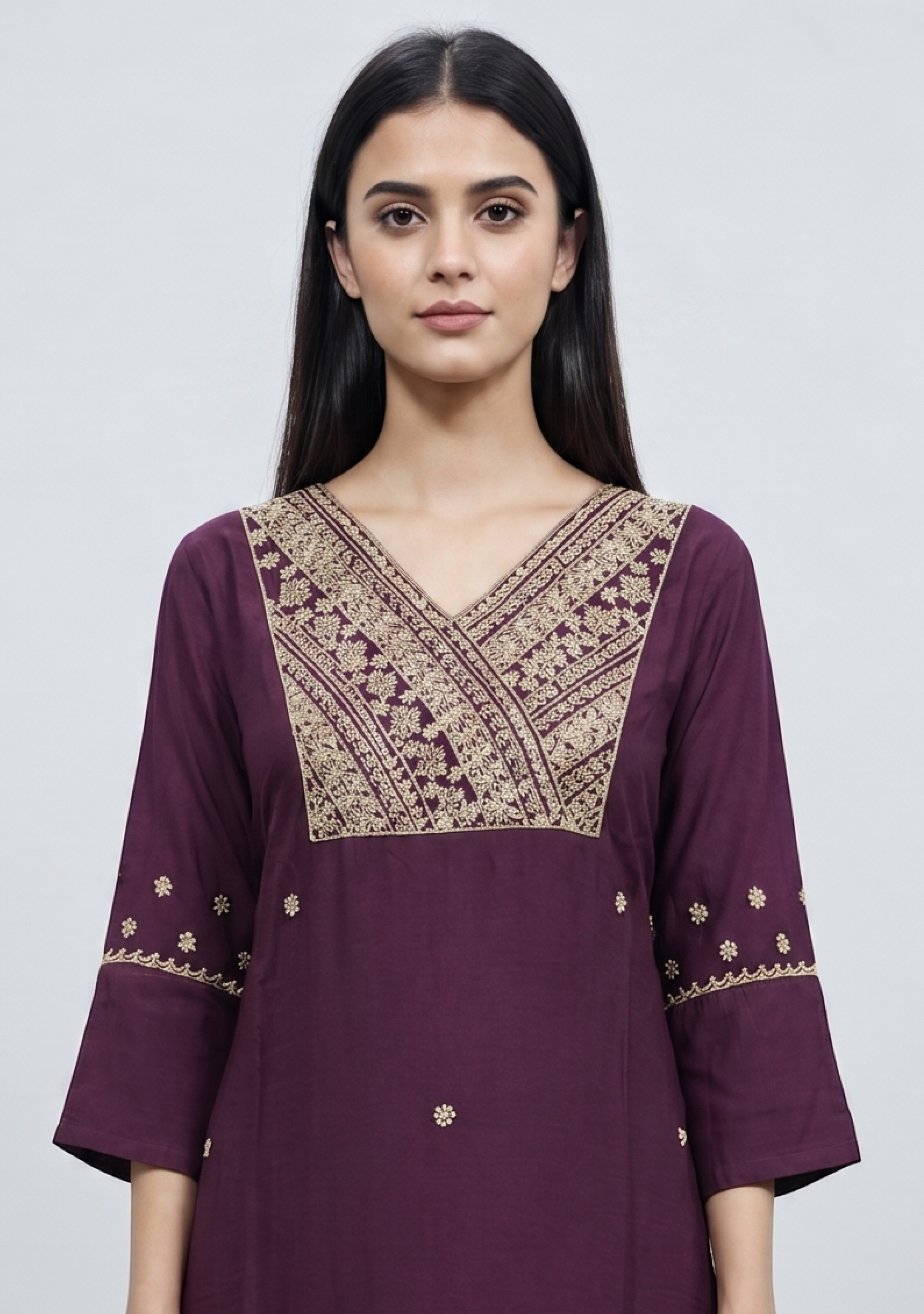 Maroon Handcrafted 3pc Suit Set