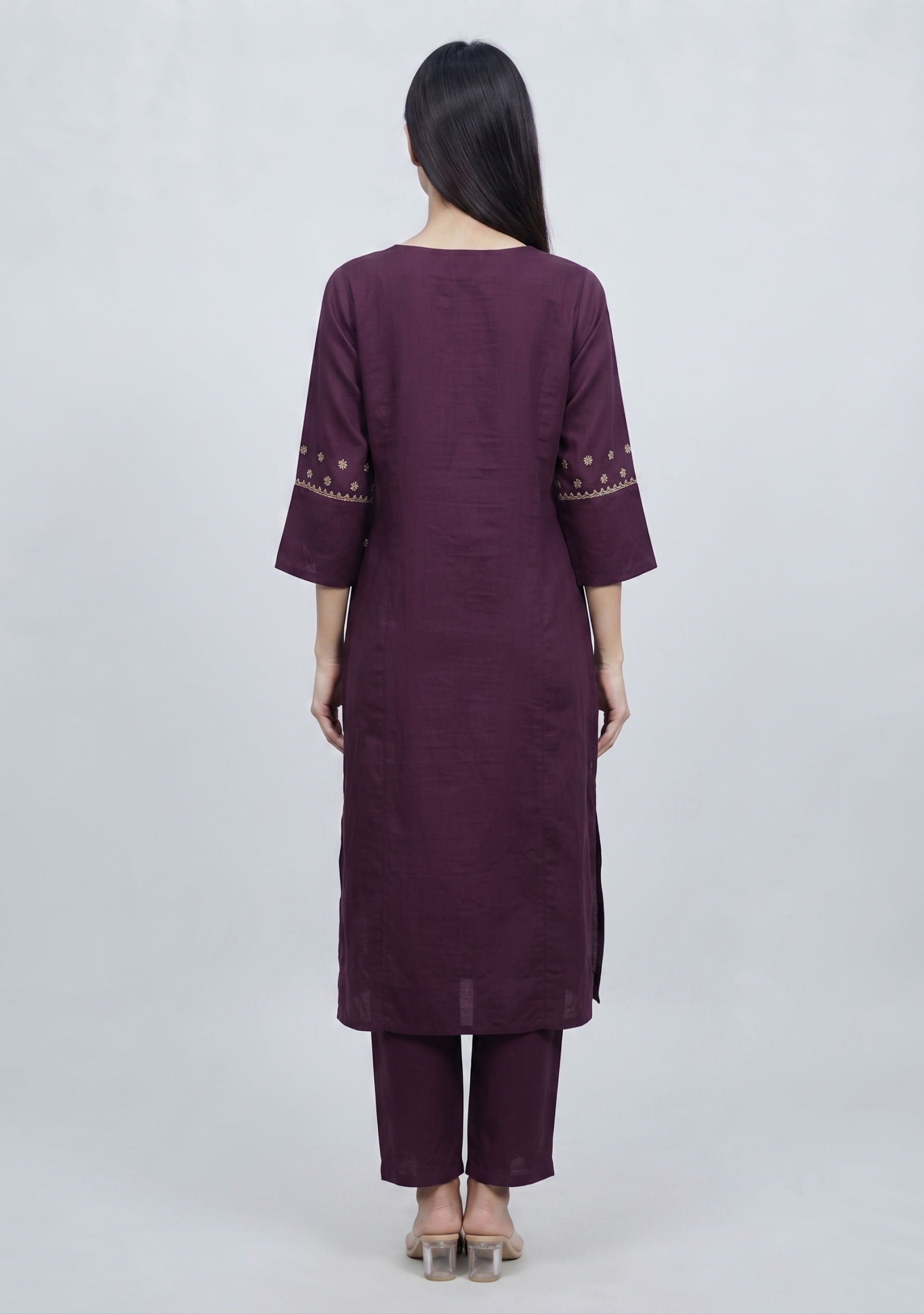 Maroon Handcrafted 3pc Suit Set