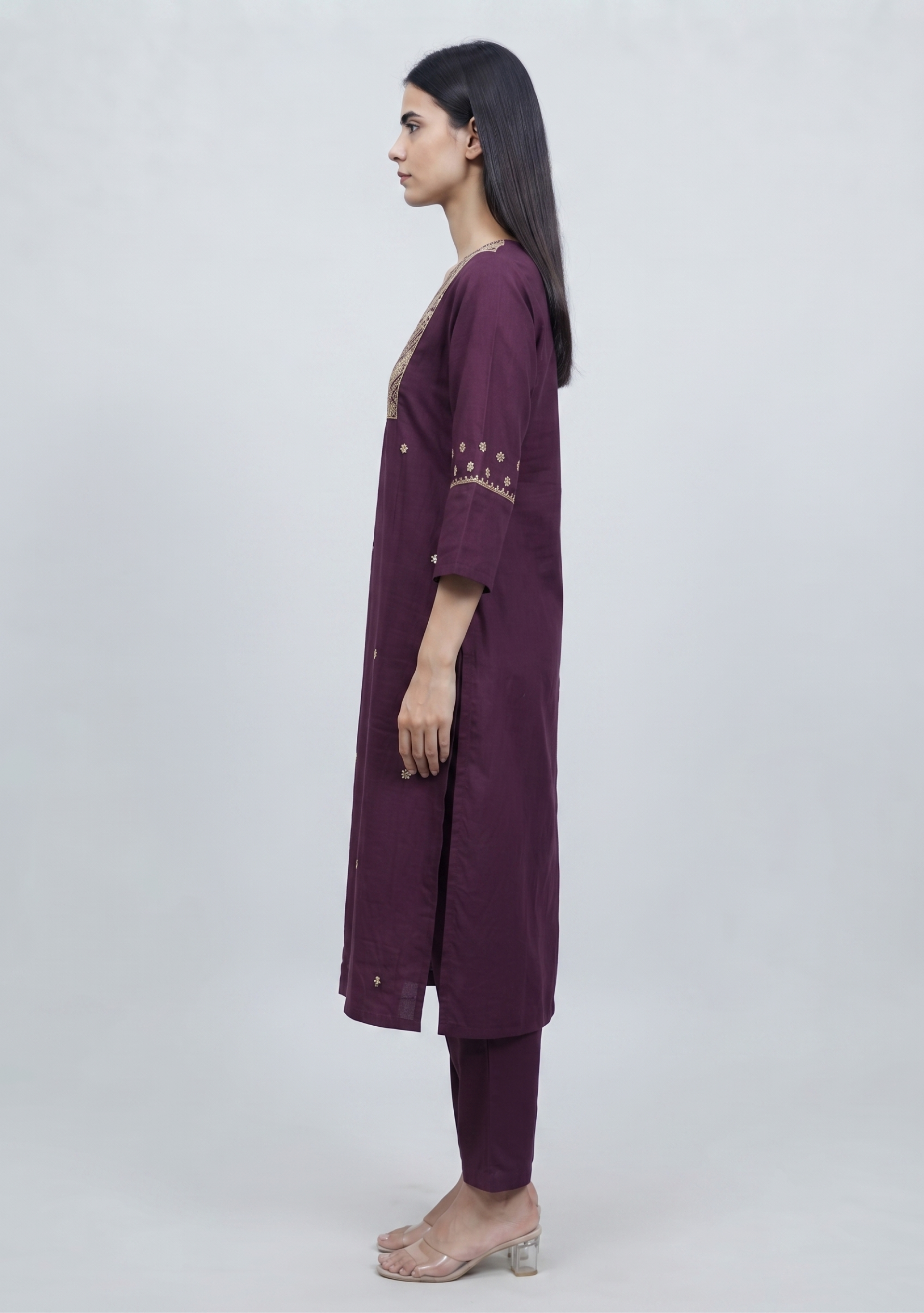 Maroon Handcrafted 3pc Suit Set