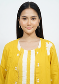 Mustard Cotton Indo-Western Co-ord Set