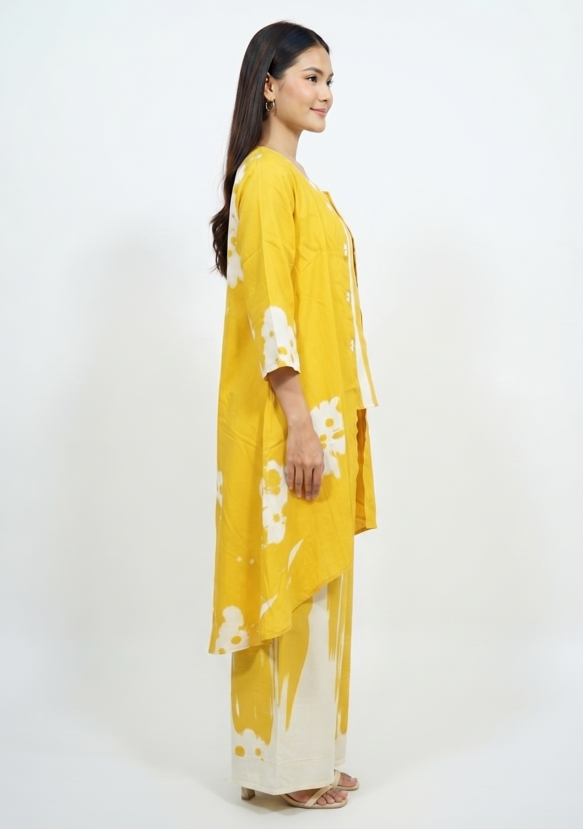 Mustard Cotton Indo-Western Co-ord Set