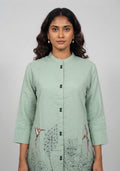 Nude Green Handcrafted Khadi Co-ord Set