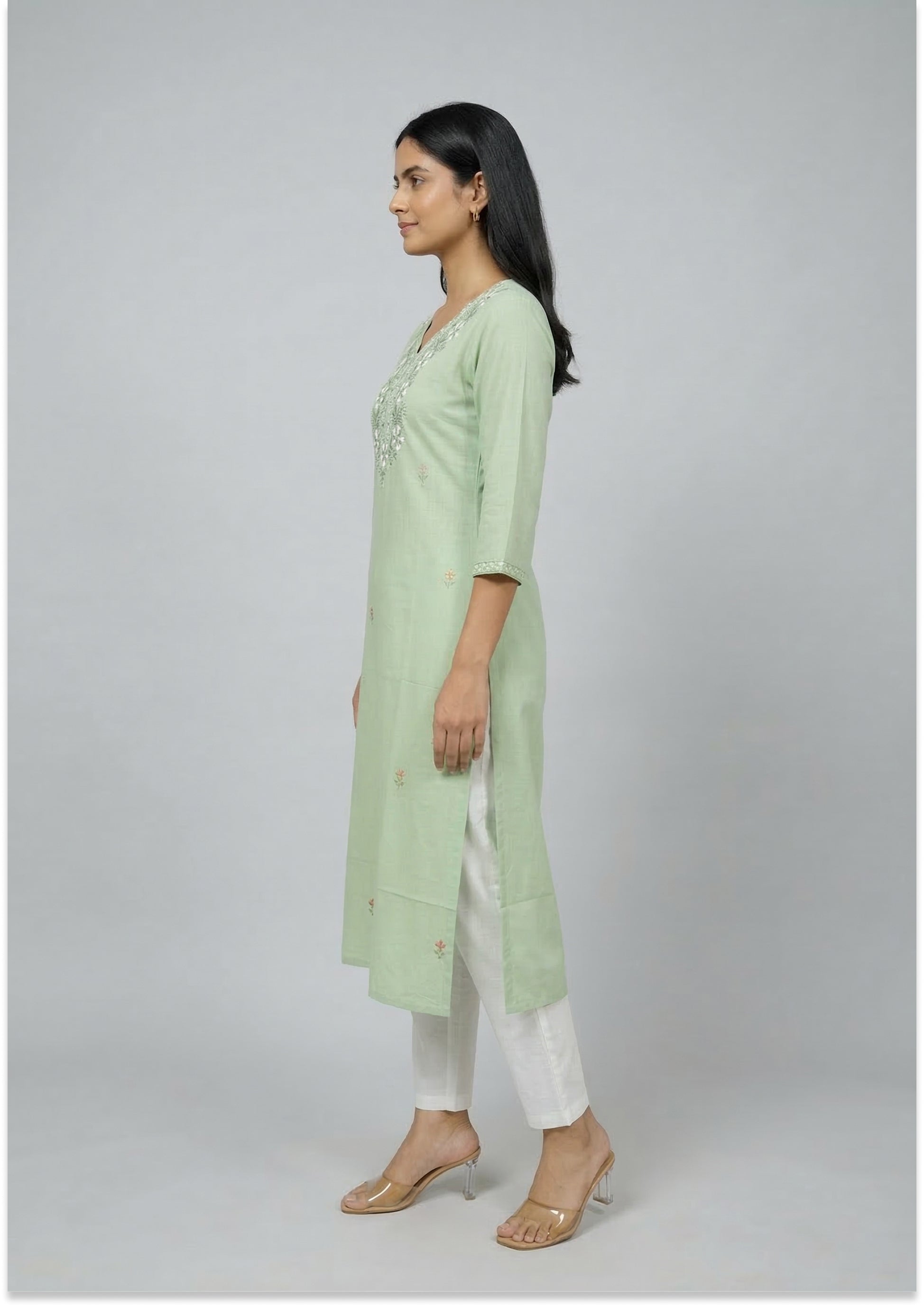 Mint Green Handcrafted Kurti