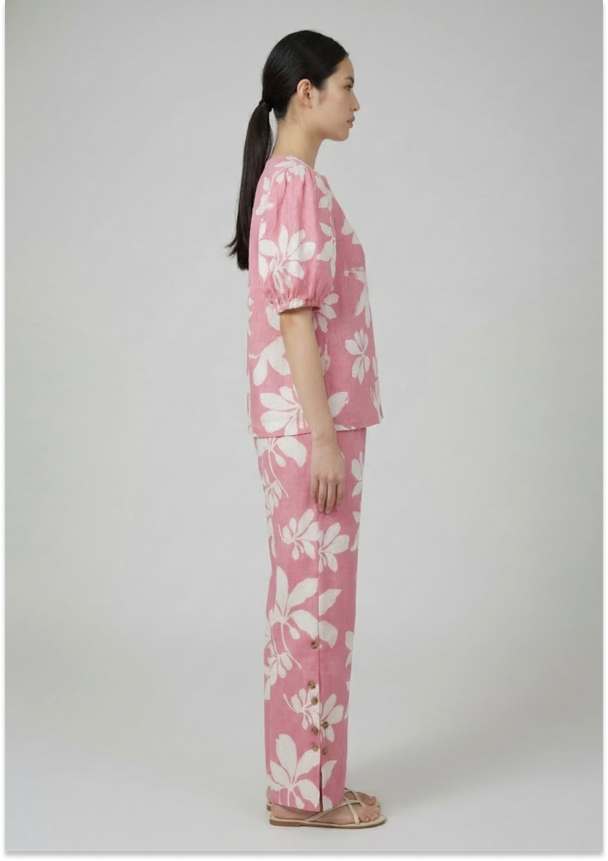 Pink Printed Cotton Co-ord Set