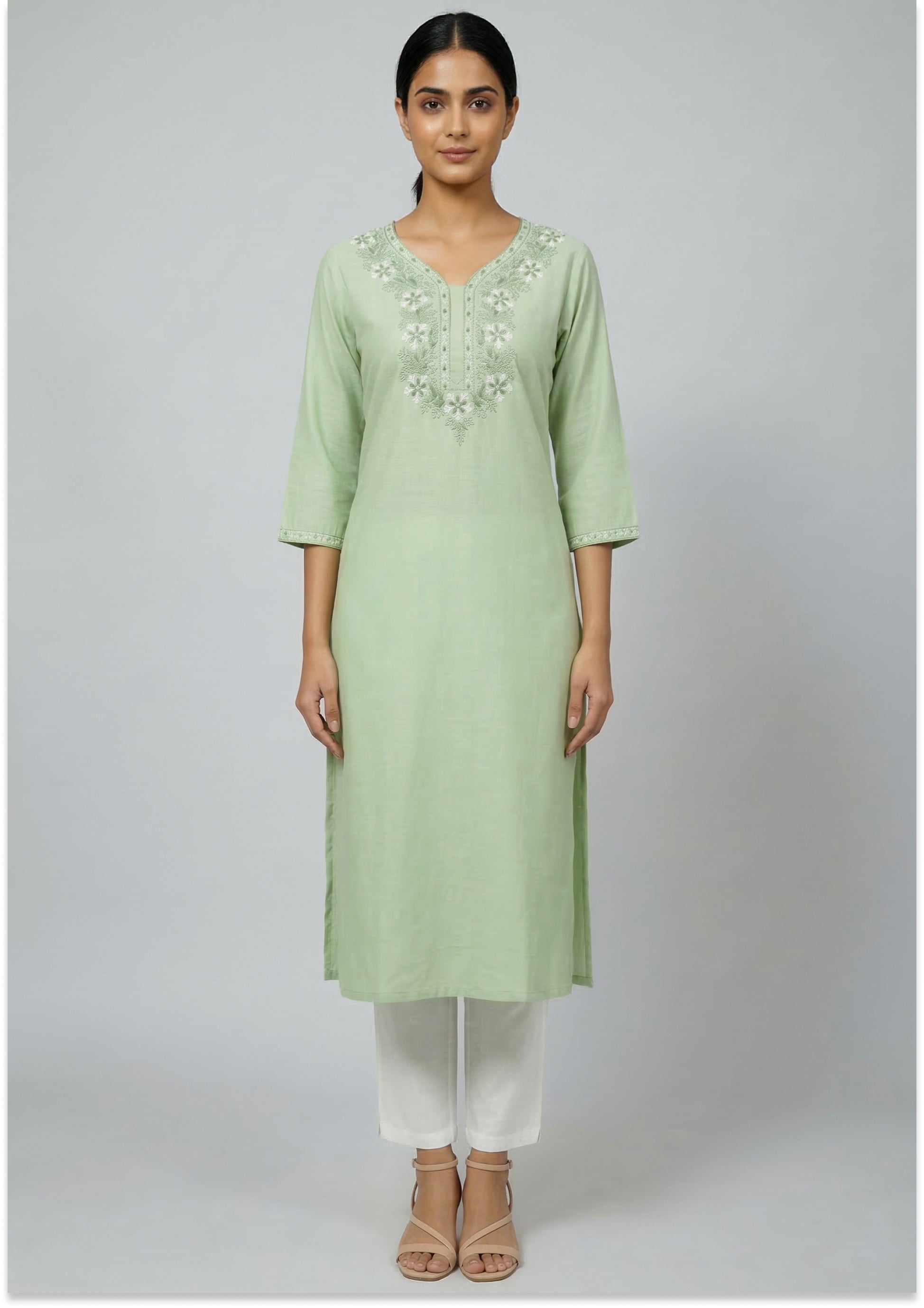Mint Green Handcrafted Kurti