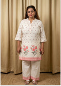 Off White Handcrafted Cotton Co-ord Set