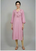 Onion Pink Handcrafted Cotton Kurti