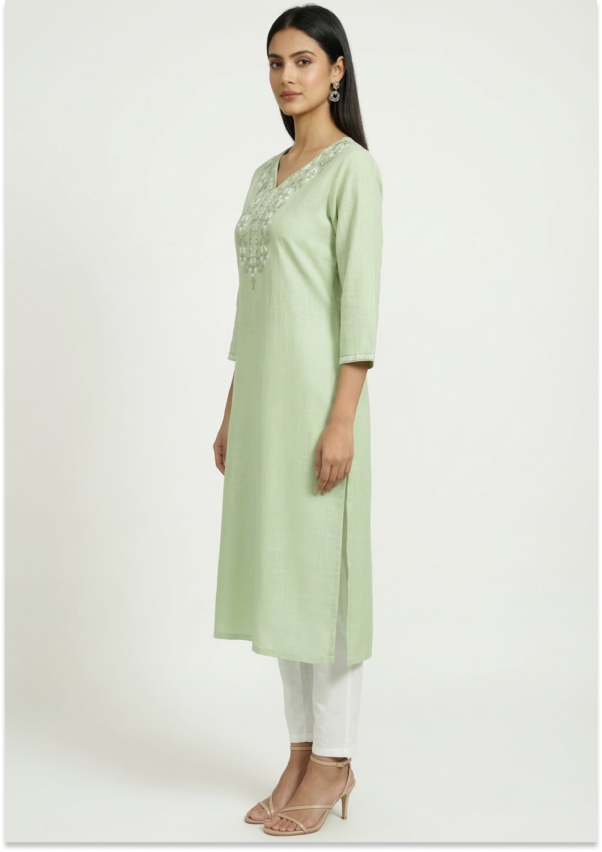 Mint Green Handcrafted Kurti