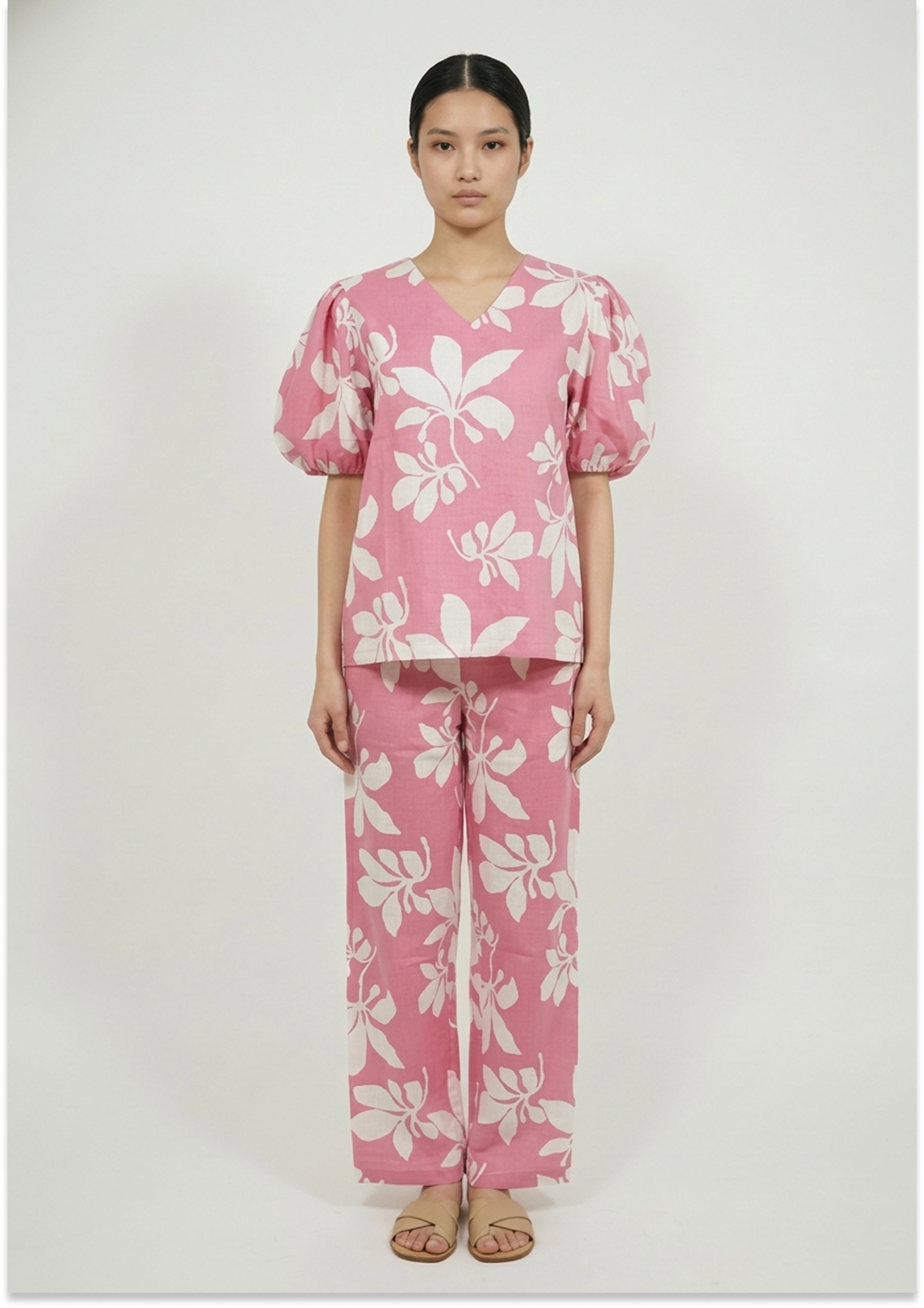 Pink Printed Cotton Co-ord Set