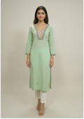 Teel Green Handcrafted Cotton Kurti