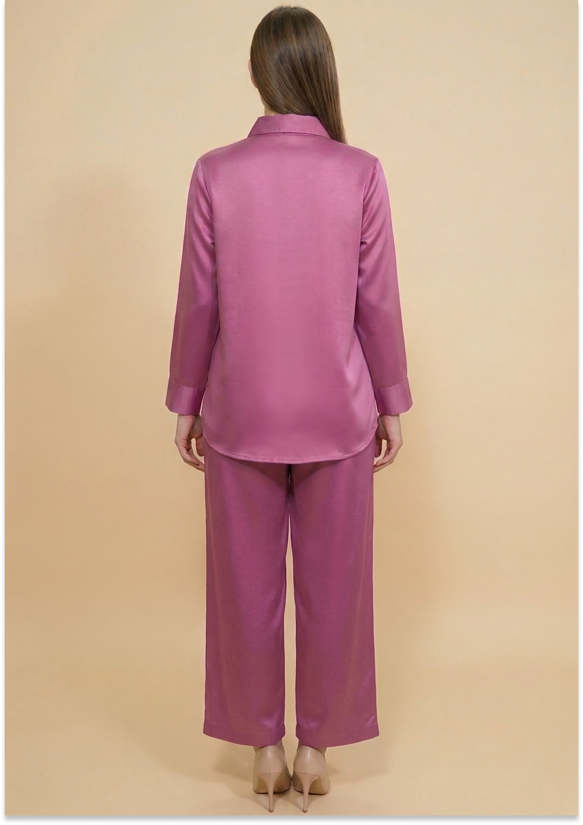 Onion Pink Handcrated Cotton Silk Co-ord Set