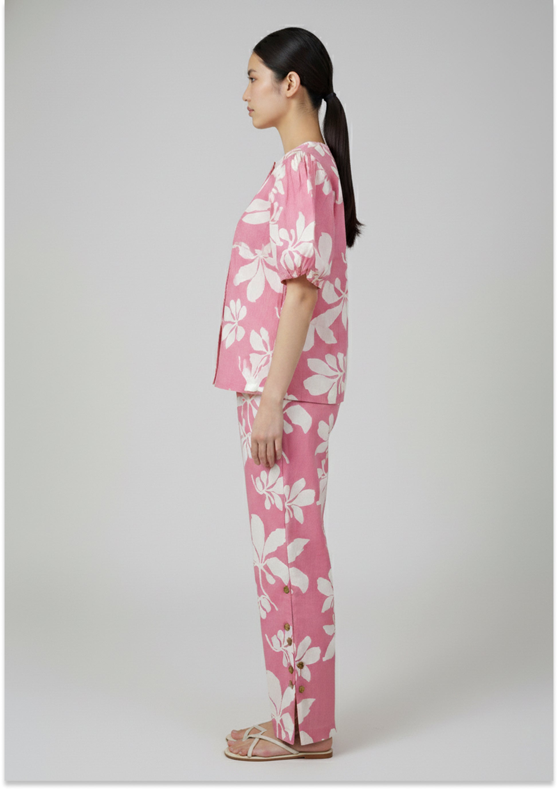 Pink Printed Cotton Co-ord Set