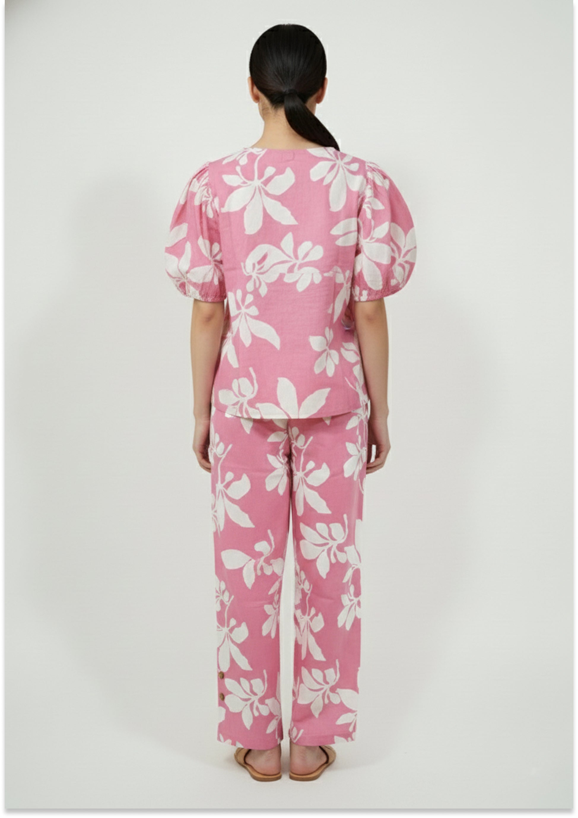 Pink Printed Cotton Co-ord Set