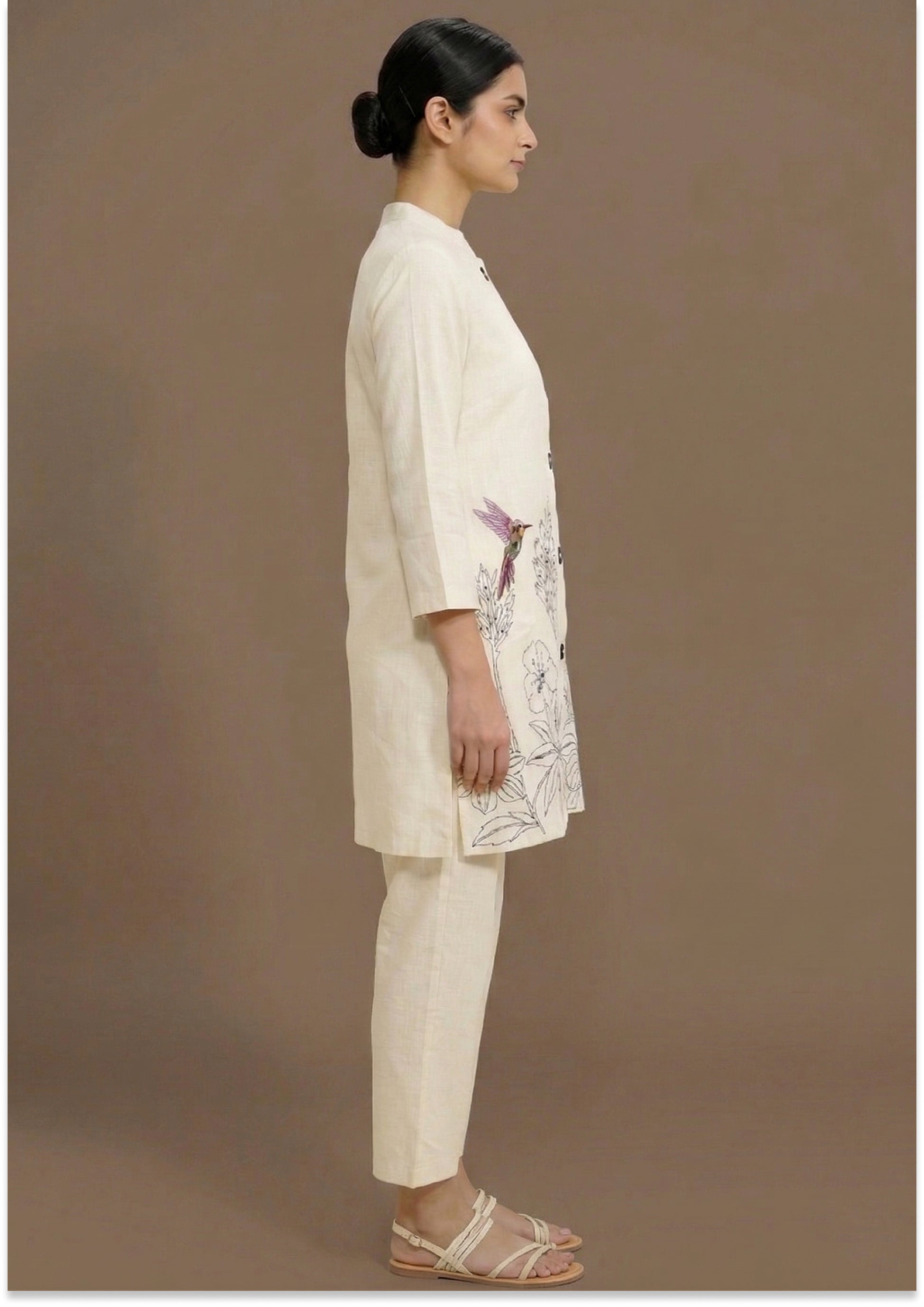 Khadi Cream Handcrafted Co-ord Set