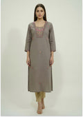 Mushroom Brown Handcrafted Kurti