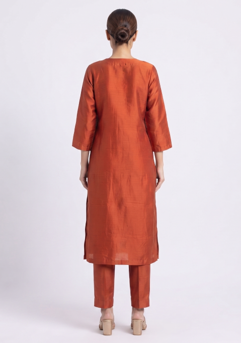 Rust Chinon Handcrafted 3pc Suit Set
