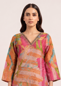 Orange-Peach Multi Shimmer Handcrafted 3pc Suit Set