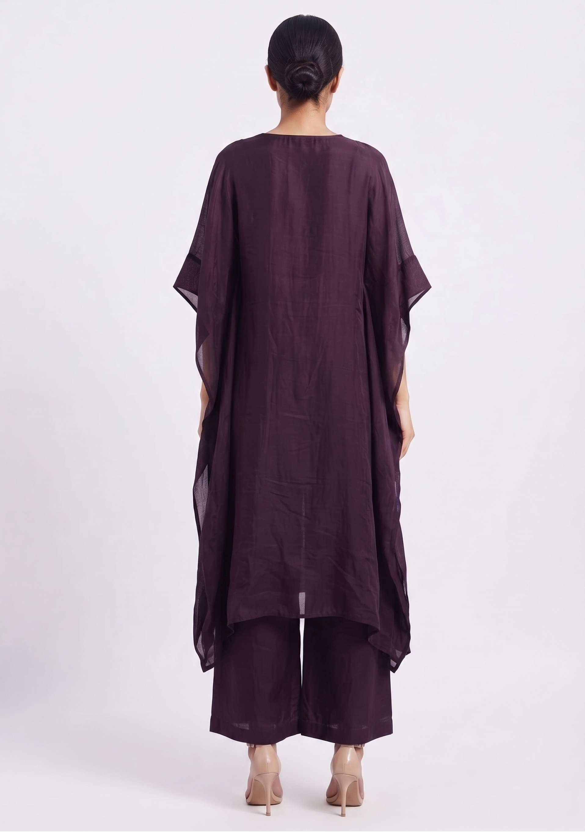 Wine Handcrafted Chinon Kaftan Set